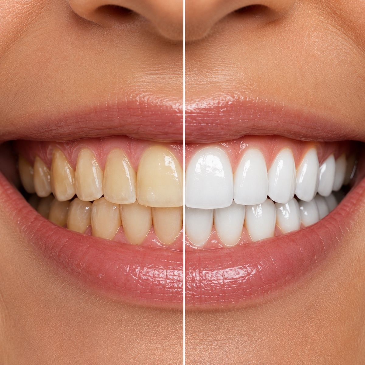 Antes e depois — clareamento dental