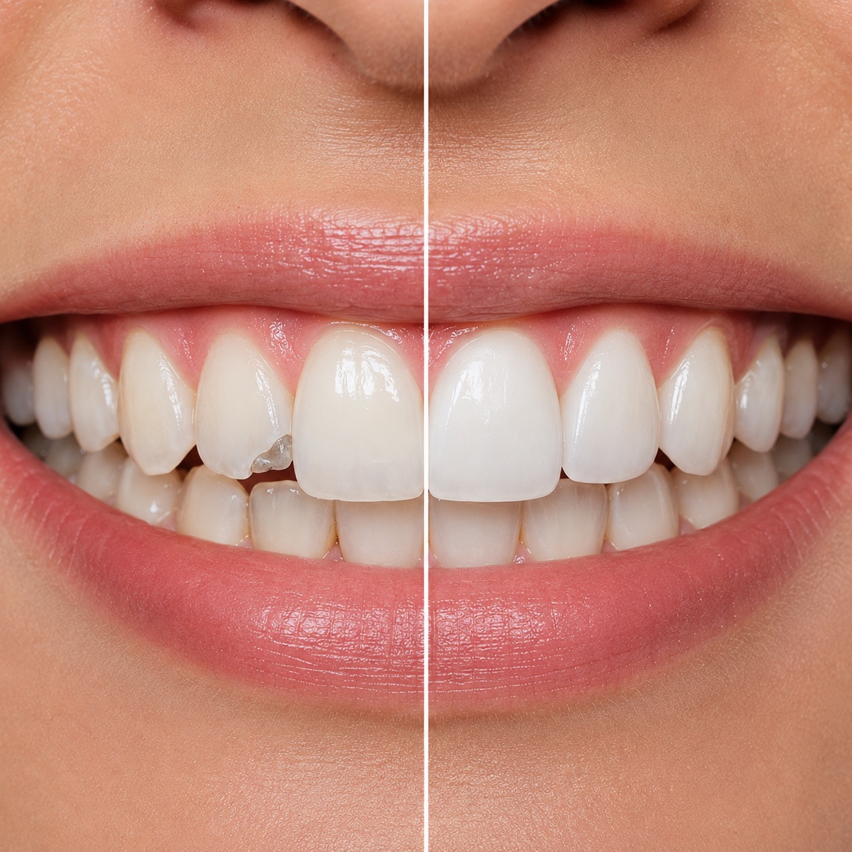 Antes e depois — restauração estética